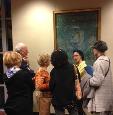 Myriam Nafte discussing her work